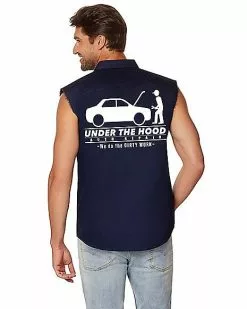 Adult Under The Hood Mechanic Vest 7 Adult Under The Hood Mechanic Vest -Spirit Halloween Shop 01508928 b