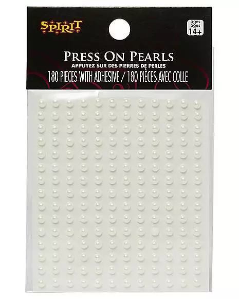 White Press On Pearls 4 White Press On Pearls - Image 2