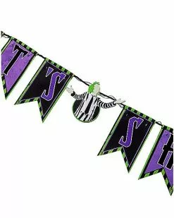 Light-Up It's Showtime Beetlejuice Banner 9 Light-Up It's Showtime Beetlejuice Banner -Spirit Halloween Shop 01517390 d