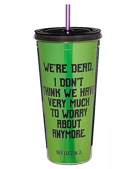 We're Dead Beetlejuice Cup With Straw 4 We're Dead Beetlejuice Cup With Straw - Image 2