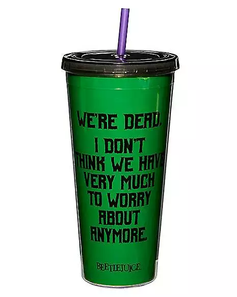 We're Dead Beetlejuice Cup With Straw 5 We're Dead Beetlejuice Cup With Straw - Image 3