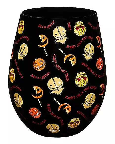 Trick R' Treat Pattern Stemless Glass 20 Oz. - Trick 'r Treat 3 Trick R' Treat Pattern Stemless Glass 20 Oz. - Trick 'r Treat
