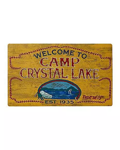 Welcome To Camp Crystal Lake Doormat - Friday The 13th 3 Welcome To Camp Crystal Lake Doormat - Friday The 13th