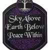 Sky Above Earth Below Peace Within Sign 1 Sky Above Earth Below Peace Within Sign -Spirit Halloween Shop 01540087 a