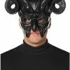 Black Horror Devil Half Mask 2 Black Horror Devil Half Mask -Spirit Halloween Shop 01541770 a