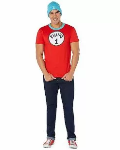 Adult Thing 1 And Thing 2 Costume Kit – Dr. Seuss 7 Adult Thing 1 And Thing 2 Costume Kit – Dr. Seuss -Spirit Halloween Shop 01542539 c