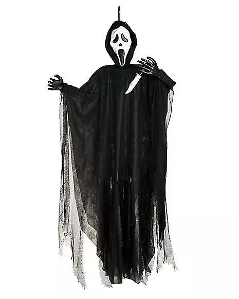 5 Ft Light-Up Ghost Face Hanging Prop - Decorations 3 5 Ft Light-Up Ghost Face Hanging Prop - Decorations