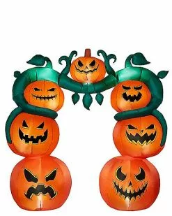 9 Ft Light-Up Jack-O'-Lantern Archway Inflatable Decoration 10 9 Ft Light-Up Jack-O'-Lantern Archway Inflatable Decoration -Spirit Halloween Shop 01547413 c