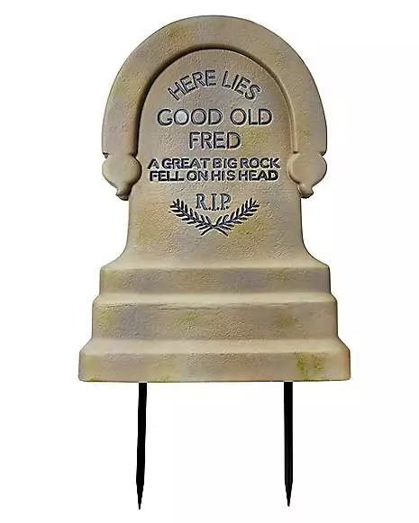 24 Inch The Haunted Mansion Fred Tombstone - Disney 4 24 Inch The Haunted Mansion Fred Tombstone - Disney - Image 2