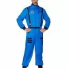 Adult Blue NASA Jumpsuit Costume 2 Adult Blue NASA Jumpsuit Costume -Spirit Halloween Shop 01551795 a