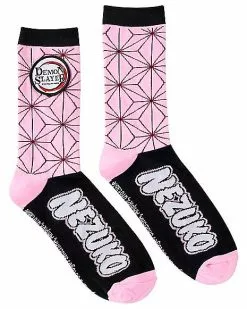 Nezuko Kamado Crew Socks - Demon Slayer