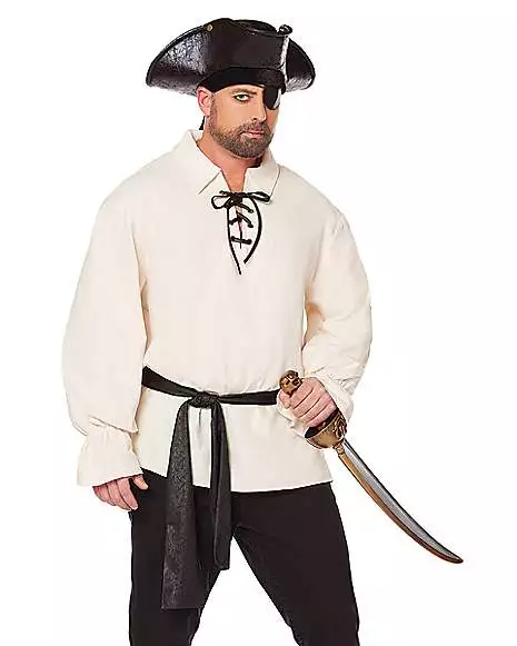 Pirate Shirt And Belt Plus Size Costume Kit 3 Pirate Shirt And Belt Plus Size Costume Kit