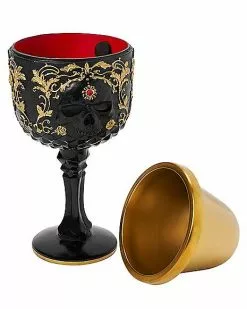 Gothic Noir Skull Goblet -Spirit Halloween Shop 01564483 d