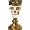 Crowned Skull Candle Holder 1 Crowned Skull Candle Holder -Spirit Halloween Shop 01564491 a