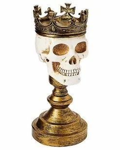 Crowned Skull Candle Holder 8 Crowned Skull Candle Holder -Spirit Halloween Shop 01564491 c