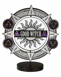 Spinning Bad Witch Good Witch Tabletop Sign
