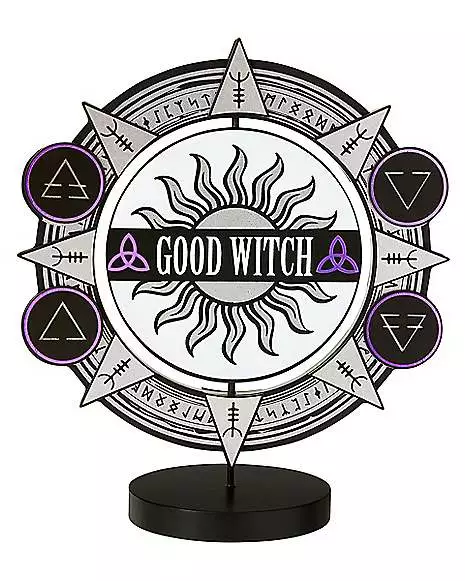 Spinning Bad Witch Good Witch Tabletop Sign 3 Spinning Bad Witch Good Witch Tabletop Sign