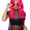 Hollywood Glam Curls Wig Pink -Spirit Halloween Shop 01568757 a