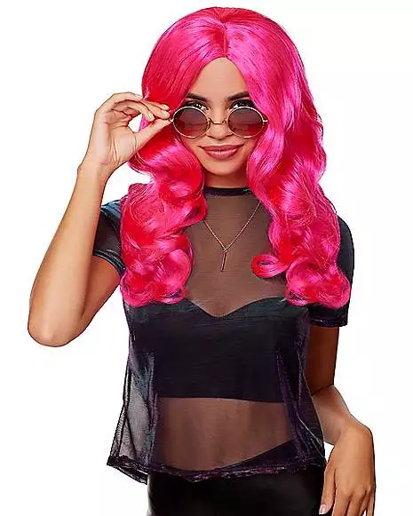 Hollywood Glam Curls Wig Pink 3 Hollywood Glam Curls Wig Pink