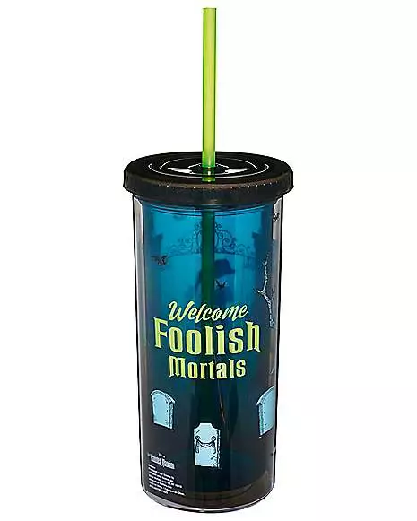 The Haunted Mansion Cup With Straw - Disney 3 The Haunted Mansion Cup With Straw - Disney