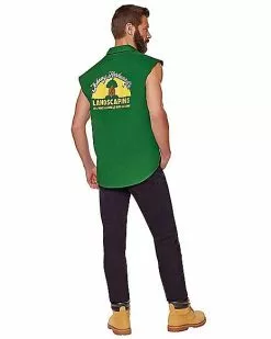 Johnny Hardwood's Landscape Cut Off Shirt -Spirit Halloween Shop 01579606 b