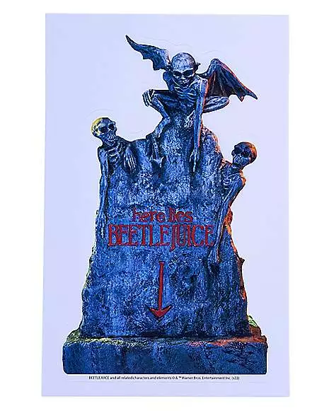 Here Lies Beetlejuice Tombstone Decal 3 Here Lies Beetlejuice Tombstone Decal