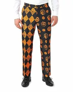 Adult Distressed Pumpkin Party Suit 11 Adult Distressed Pumpkin Party Suit -Spirit Halloween Shop 01587179 e