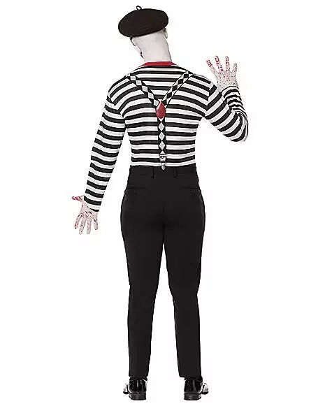 Adult Creepy Mime Costume 4 Adult Creepy Mime Costume - Image 2