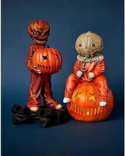 Light-Up Unmasked Sam Statue - Trick 'r Treat 17 Light-Up Unmasked Sam Statue - Trick 'r Treat -Spirit Halloween Shop 01590710 h
