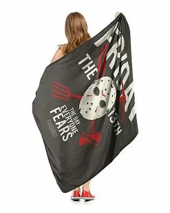 Camp Crystal Lake Fleece Blanket - Friday The 13th 7 Camp Crystal Lake Fleece Blanket - Friday The 13th -Spirit Halloween Shop 01594126 c