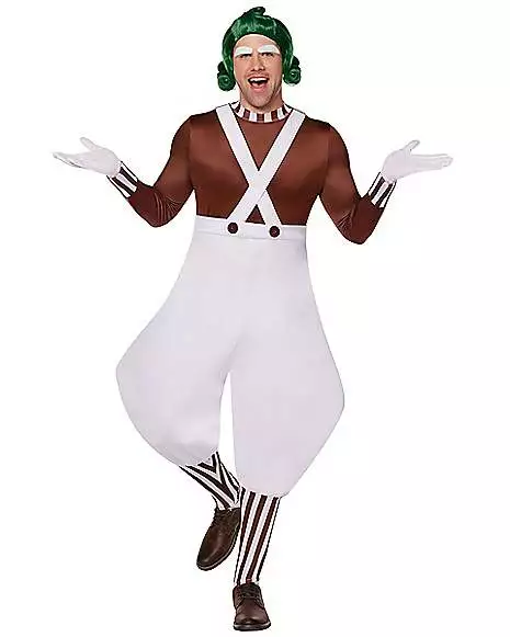 Adult Oompa Loompa Costume - Willy Wonka And The Chocolate Factory 3 Adult Oompa Loompa Costume - Willy Wonka And The Chocolate Factory