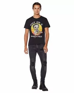 Happy Leatherface T Shirt - Texas Chainsaw Massacre 7 Happy Leatherface T Shirt - Texas Chainsaw Massacre -Spirit Halloween Shop 01598036 c