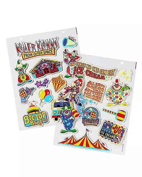 Killer Klowns From Outer Space Gel Clings - 2 Pack 3 Killer Klowns From Outer Space Gel Clings - 2 Pack