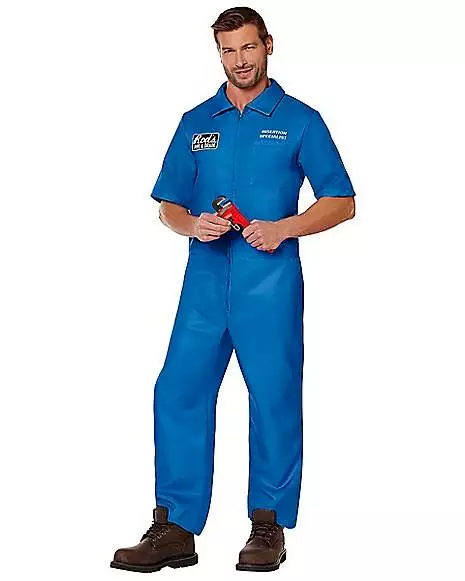 Adult Rod's Pipe And Drain Jumpsuit Costume 3 Adult Rod's Pipe And Drain Jumpsuit Costume