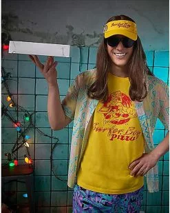 Adult Surfer Boy Pizza T Shirt - Stranger Things 5 Adult Surfer Boy Pizza T Shirt - Stranger Things -Spirit Halloween Shop 01599505 b