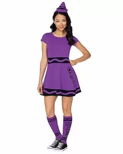 Adult Vivid Violet Crayon Dress Costume - Crayola