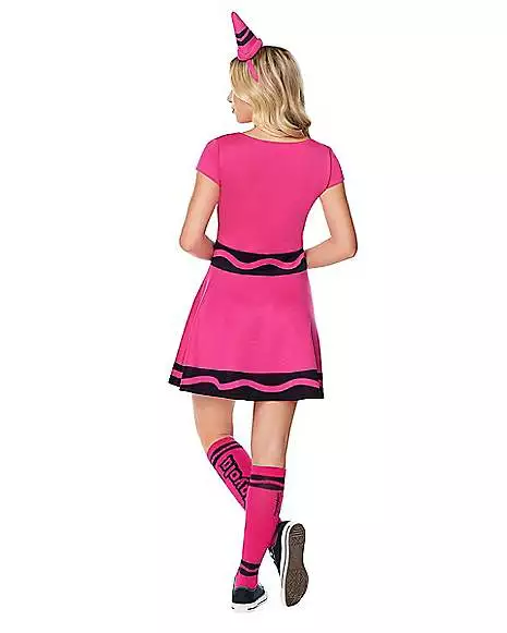 Adult Razzmatazz Crayon Dress Costume - Crayola 4 Adult Razzmatazz Crayon Dress Costume - Crayola - Image 2