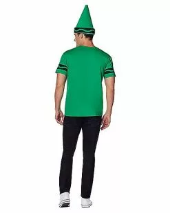 Shamrock Green Crayon Costume Kit - Crayola 5 Shamrock Green Crayon Costume Kit - Crayola -Spirit Halloween Shop 01602523 b