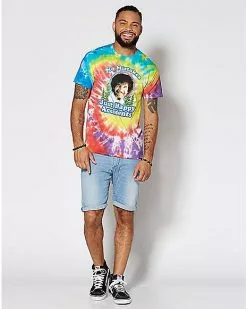 Happy Accidents Tie Dye Bob Ross T Shirt 8 Happy Accidents Tie Dye Bob Ross T Shirt -Spirit Halloween Shop 03211547 c