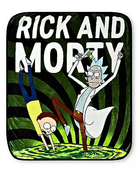 Rick And Morty Portal Fleece Blanket 3 Rick And Morty Portal Fleece Blanket
