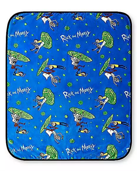 Rick And Morty Portal Fleece Blanket 4 Rick And Morty Portal Fleece Blanket - Image 2